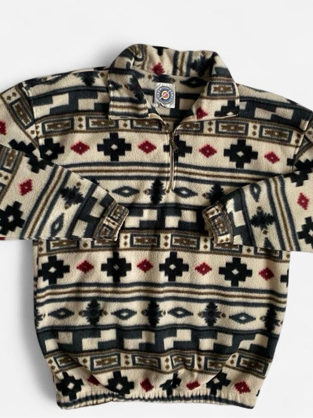 Vintage fleece Aztec pattern sweatshirt